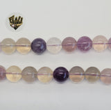 (MBEAD-192) 12mm Fluorite Beads - Fantasy World Jewelry