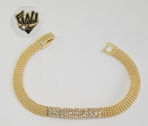 (1-0876) Gold Laminate - 7.5mm Alternative Bracelet - 8" - BGF - Fantasy World Jewelry