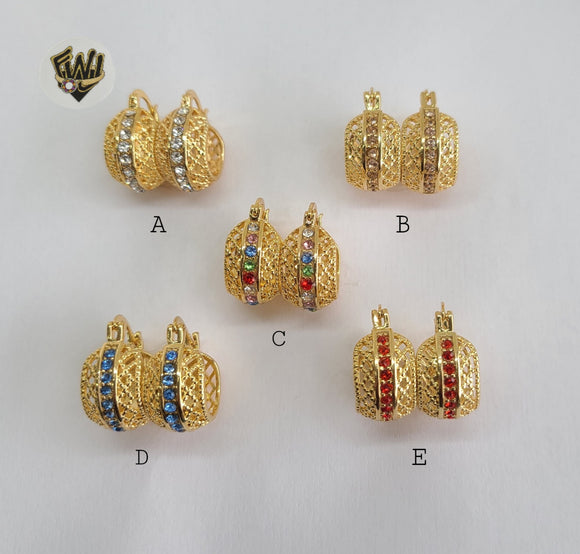 (1-2647-B) Gold Laminate Hoops - BGO - Fantasy World Jewelry