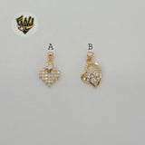 (1-2245-3) Gold Laminate - Heart Pendants - BGO