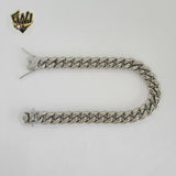 (4-4049) Stainless Steel - 10mm Curb Link Men Bracelet - 9".