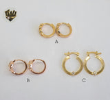 (1-2628 D-F) Gold Laminate Hoops- BGO - Fantasy World Jewelry