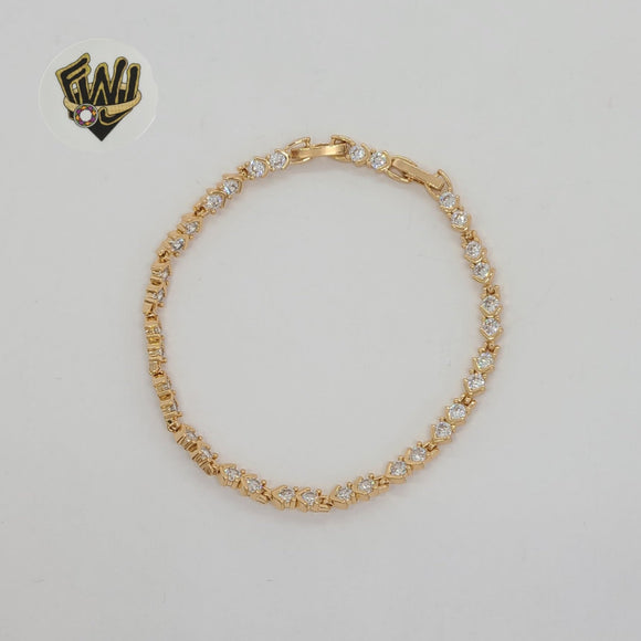 (1-60090-1) Gold Laminate - 4mm Zircon Bracelet - BGO