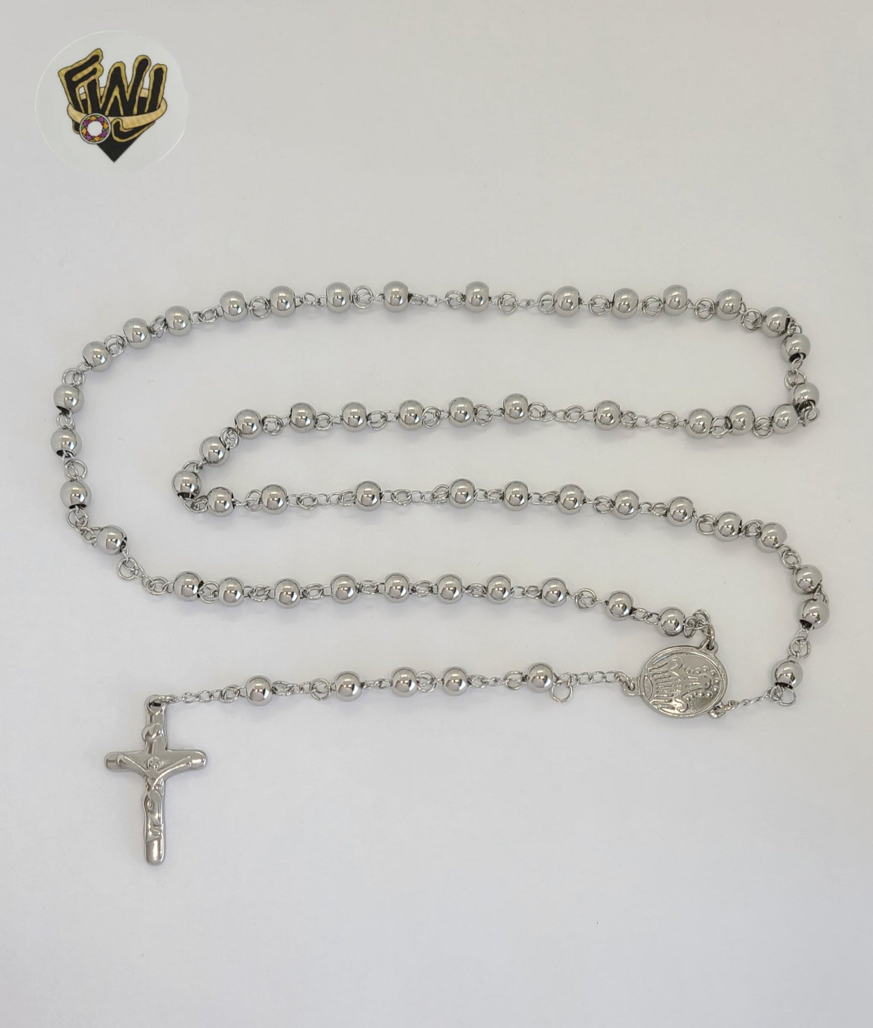Virgin Mary hematite gemstone and stainless steel rosary bead necklace –  Unique Rosary Beads