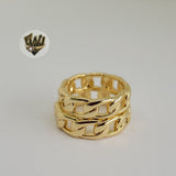 (1-3058-A) Gold Laminate- Curb Link Ring - BGO - Fantasy World Jewelry
