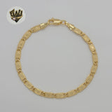 (1-0466) Gold Laminate - 4mm Alternative Marine Link Bracelet - BGF - Fantasy World Jewelry