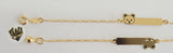 (1-0966) Gold Laminate -2mm Figaro Link Baby Bracelet - 6" - BGF - Fantasy World Jewelry