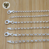 (sv-rl-02) 925 Sterling Silver - Rolo Link Chain. - Fantasy World Jewelry