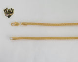 (1-1696) Laminado de oro - Cadena de eslabones de malla redonda de 4 mm - BGO