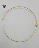 (1-6310-1) Gold Laminate - Rigid Bead Necklace - BGO