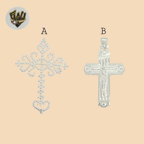 (2-1043) 925 Sterling Silver - Crosses Pendants.