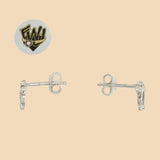 (2-3242) 925 Sterling Silver - Turtle Stud Earrings. - Fantasy World Jewelry