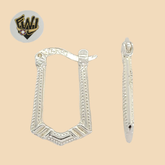 (2-4089) 925 Sterling Silver - Square Hoops. - Fantasy World Jewelry