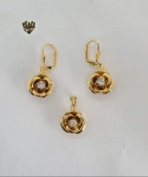 (1-6046) Gold Laminate - Flower Set - BGF - Fantasy World Jewelry