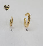 (1-2627-C) Gold Laminate - Cuff Earrings - BGF - Fantasy World Jewelry