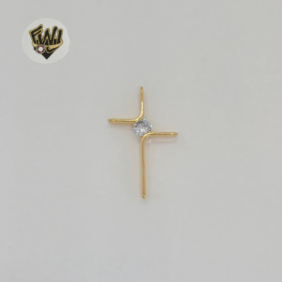 (1-2362) Gold Laminate - Cross Pendants - BGF