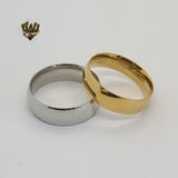 (4-0076) Stainless Steel - Classic Band Ring. - Fantasy World Jewelry