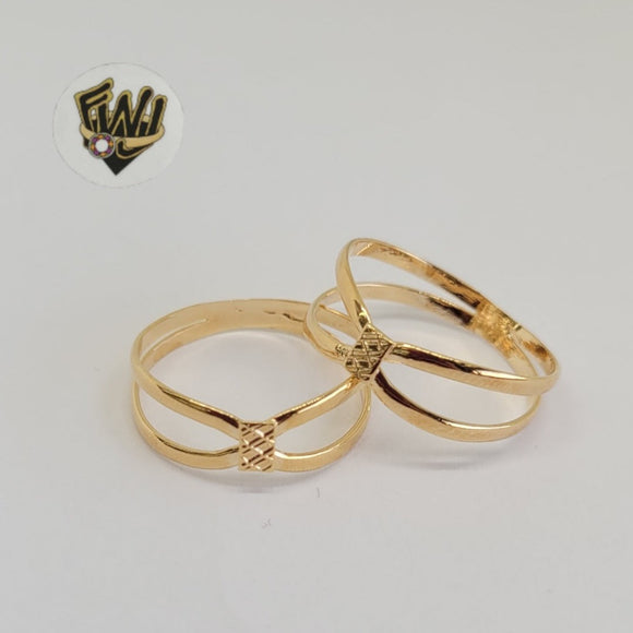 (1-3015-1) Gold Laminate - Double Ring - BGF - Fantasy World Jewelry