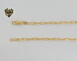 (1-1810) Laminado dorado - Cadena de eslabones con clip de papel de 3,5 mm - BGF