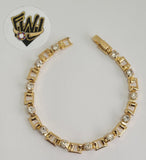 (1-0863-1) Gold Laminate - 5.5mm Alternative Bracelet - 7" - BGO - Fantasy World Jewelry