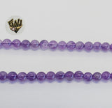 (MBEAD-275) 6mm Amethyst Beads - Fantasy World Jewelry