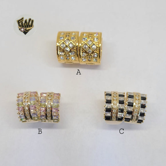 (1-2678 C-D) Gold Laminate- Zircon Hoops - BGO - Fantasy World Jewelry