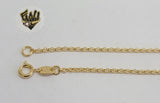 (1-0219) Gold Laminate - 2mm Rolo Anklet with Charms- 10" - BGF - Fantasy World Jewelry