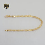 (1-0466) Gold Laminate - 4mm Alternative Mariner Link Bracelet - 7.5” - BGF