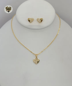(1-6506) Gold Laminate - Heart Set - BGF - Fantasy World Jewelry