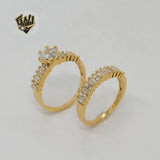 (1-3183) Gold Laminate - Wedding Rings - BGO - Fantasy World Jewelry