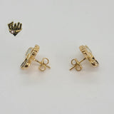 (1-1169) Gold Laminate - Butterfly Earrings - BGF - Fantasy World Jewelry