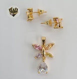 (1-6374) Gold Laminate - Butterfly Sets - BGO - Fantasy World Jewelry
