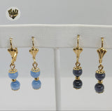 (1-1054) Gold Laminate - Stone Earrings - BGO - Fantasy World Jewelry