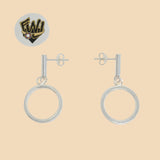 (2-3151) 925 Sterling Silver - Alternative Long Earrings. - Fantasy World Jewelry