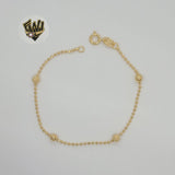 (1-0991) Gold Laminate - 1.5mm Satellite Link Bracelet - BGF - Fantasy World Jewelry