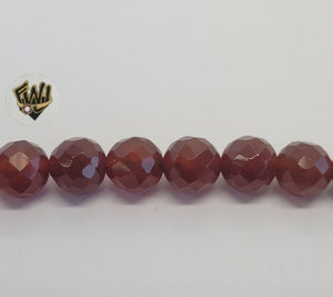 (MBEAD-230) 12mm Carnelian Faceted Beads - Fantasy World Jewelry