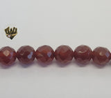 (MBEAD-230) 12mm Carnelian Faceted Beads - Fantasy World Jewelry
