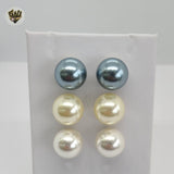 (1-1057) Gold Laminate - Colorful Earrings - BGO - Fantasy World Jewelry