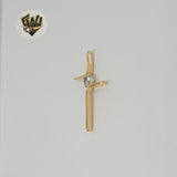 (1-2362) Gold Laminate - Cross Pendants - BGF