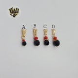 (1-2331) Gold Laminate - Azabache Pendants - BGF