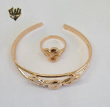 (1-4062) Gold Laminate - 26mm Rose Gold Bangle - BGO - Fantasy World Jewelry