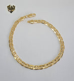 (1-60029) Gold Laminate - 5mm Marine Men Bracelet - 8" - BGF - Fantasy World Jewelry