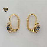 (1-1165) Gold Laminate - Flower Earrings - BGO - Fantasy World Jewelry