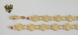 (1-0834) Gold Laminate - 11mm Medals Bracelet - 8" - BGF - Fantasy World Jewelry