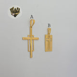 (1-2082) Laminado Oro - Colgantes Cruces - BGF