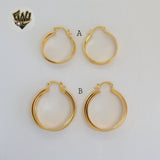 (1-2707) Gold Laminate Hoops - BGO