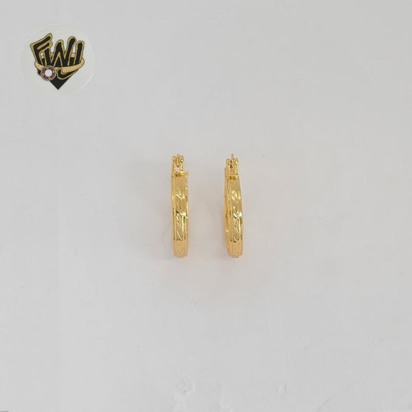 (1-2539) Gold Laminate Hoops - BGO