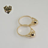(1-3062-1) Gold Laminate-Gold Ball Ring- BGO - Fantasy World Jewelry