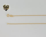 (1-1503-3) Laminado de oro - Cadena de eslabones de caja de 1,2 mm - BGF