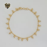 (1-0448-1) Gold Laminate - 2mm Open Link Balls Bracelet - 7" - BGF